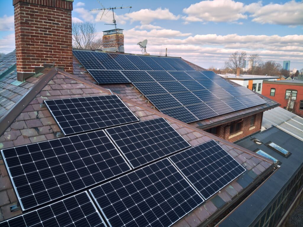 Slate-roof solar installation by Solar Slate Solutions — Boston, MA.