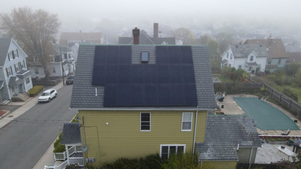 Slate-roof solar installation by Solar Slate Solutions — Gloucester, MA.