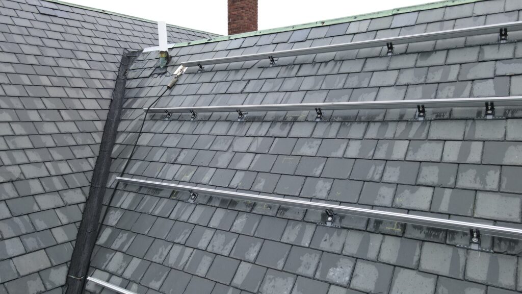 Slate-roof solar installation by Solar Slate Solutions — Gloucester, MA.