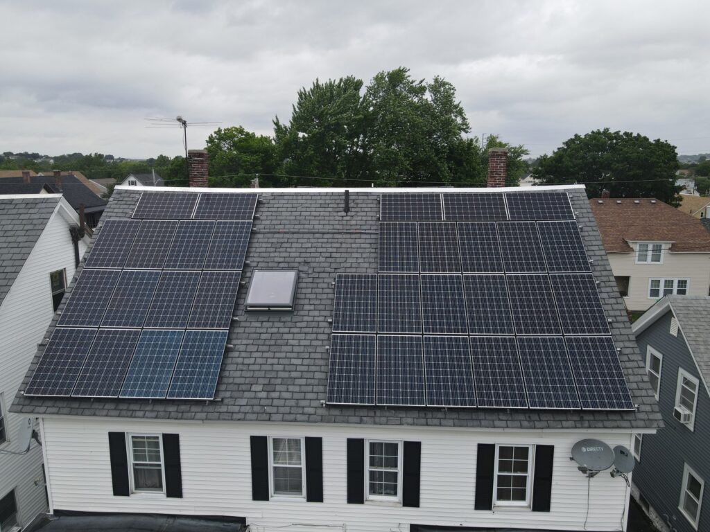Slate-roof solar installation by Solar Slate Solutions — Lowell, MA.